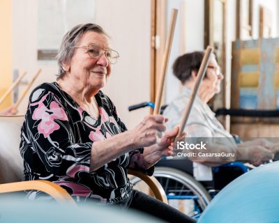 Seniors In The Retirement Community Have Physical Therapy
